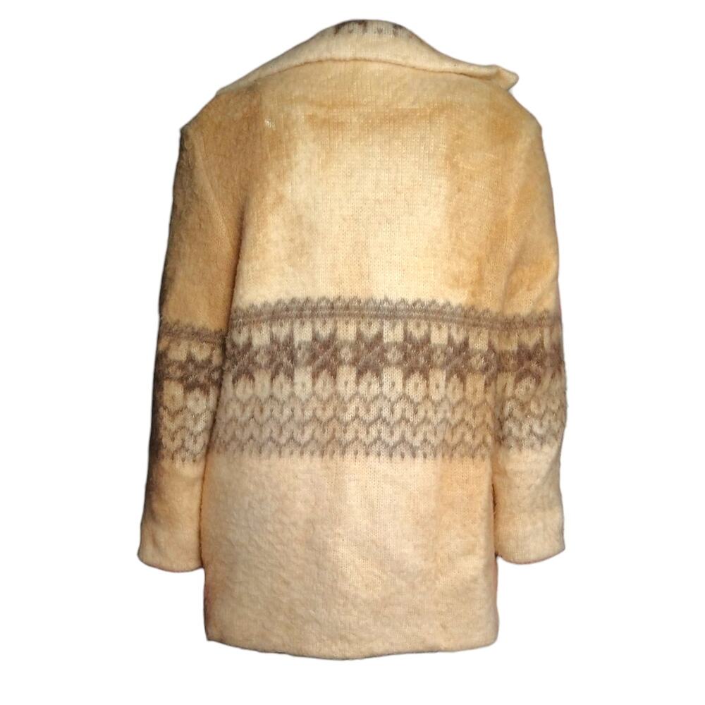 Icelandic Pure Wool Fair Isle Coat Size 12 Coatig… - image 3